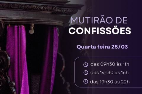 Paróquia Nossa Senhora das Graças fará mutirão de confissões
