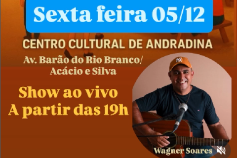 Confira a agenda cultural para o fim de semana em Andradina