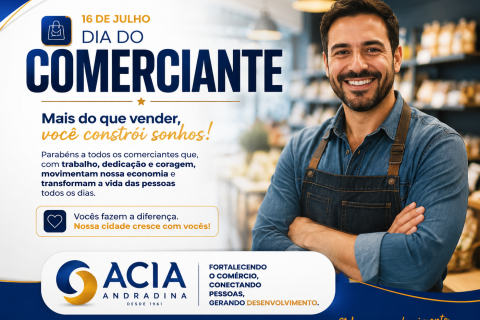 ACIA de Andradina celebra Dia do Comerciante